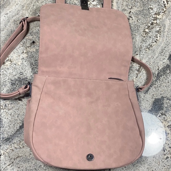 Justfab Messenger CrossBody Blush-Pink Satchel - Picture 3 of 3